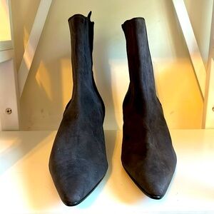 Manolo Blahnik kitten heel bootie